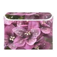 thumbnail image 1 of Sparkling Pink Orchids Large Storage Bins with Linen Collapsible Lid Storage Box 16.7 x 12.6 x 11.8in, 1 of 7