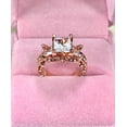 thumbnail image 1 of Sparkling Princess Geometric Metal Ring with Alloy Inlaid Artificial Gems for Women | Electroplated Finish | Fashion Micro-Set Design, 1 of 3