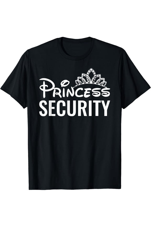Sparkling Princess Security Crown Graphic T-Shirt for Halloween Fun