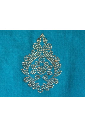 Sparkling Pure Pashmina Scarf Stole With Swarovski Crystals