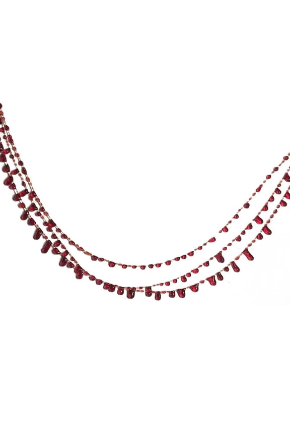 Sparkling Red Blood Chokers Necklaces Red Resin Blood Necklace Unique Red Resin Pendant Clavicle Chain Jewelry