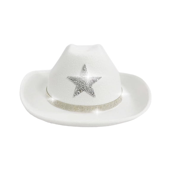 Sparkling Rhinestone Cowboy Hats for Kids, Soft for Costume Parties & Outdoor Adventures