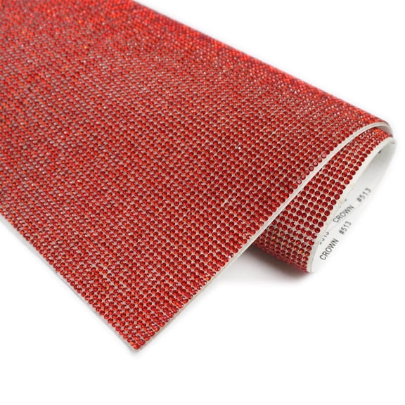 Sparkling Rhinestone Stickers Sheet, Self-Adhesive, 9.45x15.75 Inch for Arts & Crafts, 9.45x15.75 inch, Red