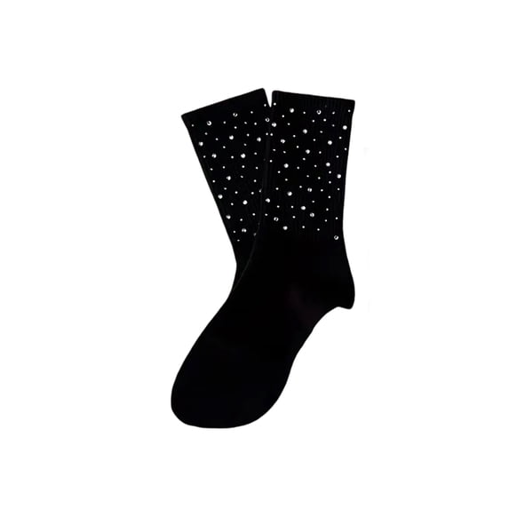 Sparkling Rhinestones Ankle Socks Comfortable Socks For Long Hours Use