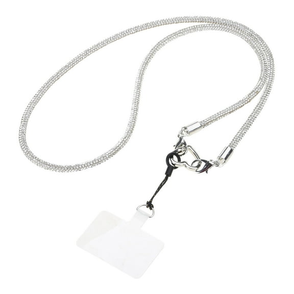 Sparkling Rhinestones Cellphone Lanyard Strap Fashionable and Secure Crossbody Chain with Card Holder Crystal Keychain