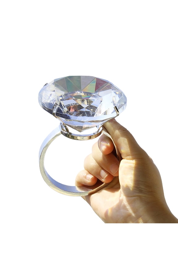 Sparkling Rhinestones Cluster Dress Rings Artificial Crystal Construction Easy to Wear for Casual or Formal Outfits