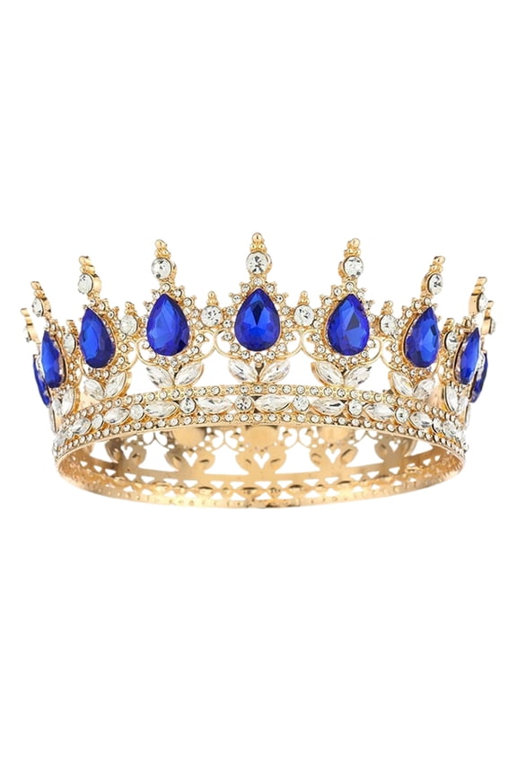 Sparkling with Rhinestones for Women Princess Party Birthday Wedding Bridal Hair Accessories Gold Purple Glamorous Headpiece Gift for Women Birthday Wedding