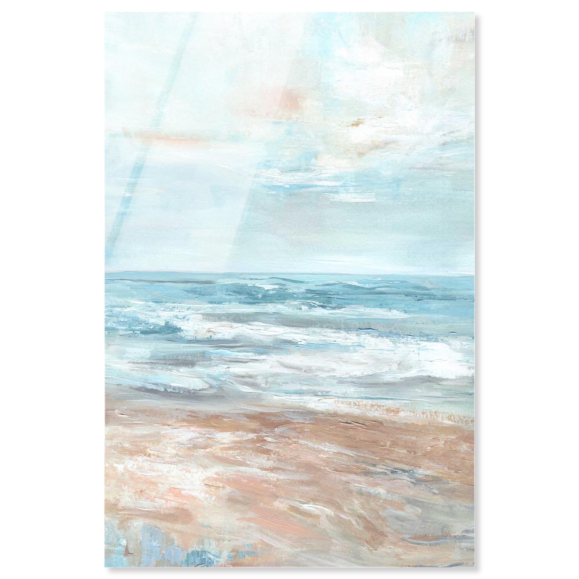 Sparkling Riviera Acrylic Print Coastal Bathroom Art by Art Remedy ...