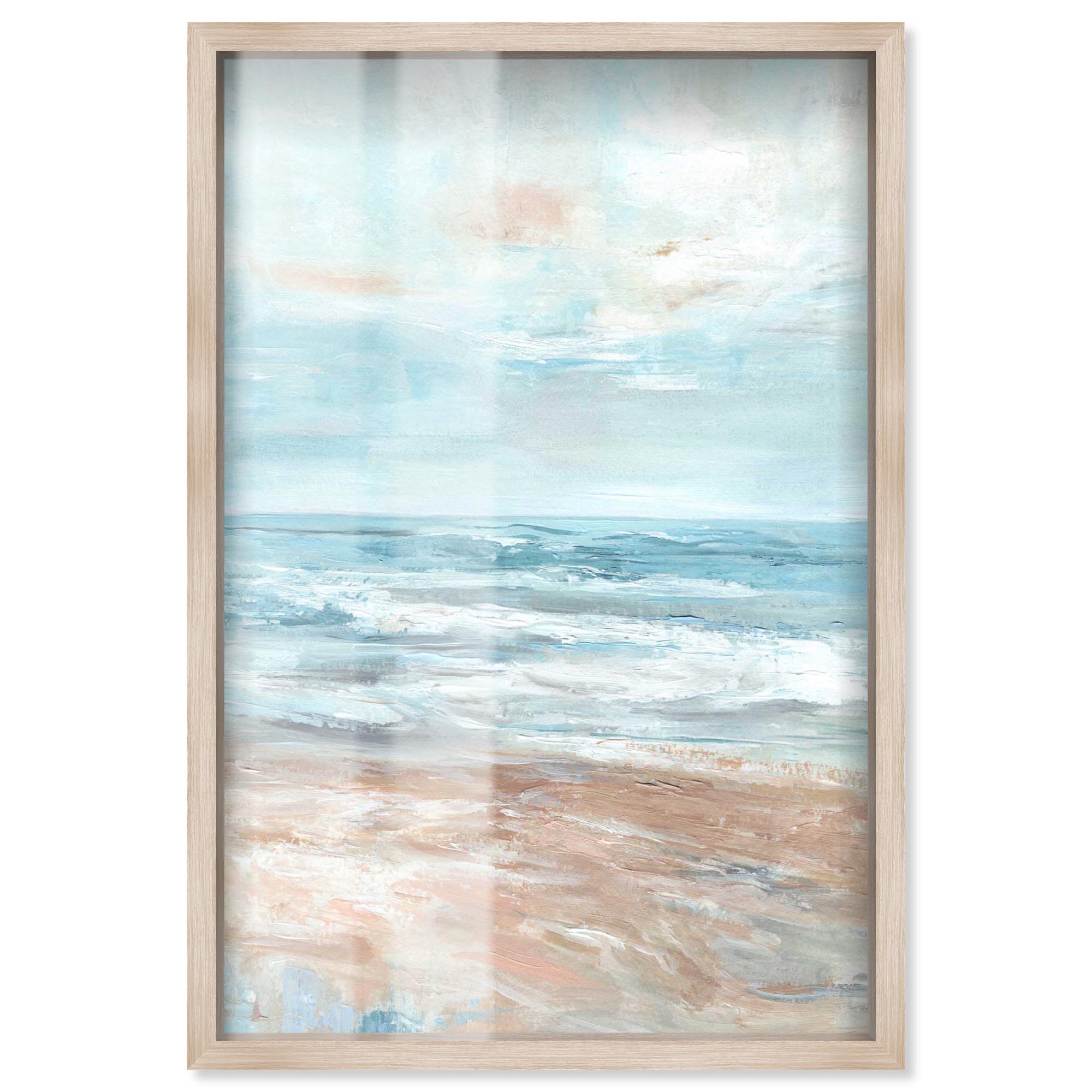Sparkling Riviera Shadowbox Print Coastal Bathroom Art by Art Remedy ...