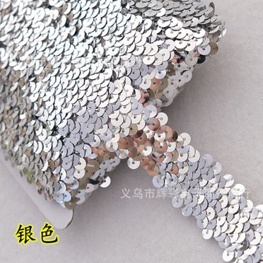 4 Inch Sequin Fringe Trim – 2 Yard Blue Sparkly Ribbon For Costumes & Crafts