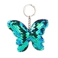 thumbnail image 1 of Sparkling Sequins Butterfly Pendant Keychain Car Key Ring Holder Hanging Decor, 1 of 7
