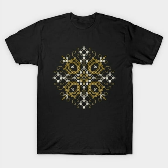 Sparkling Snowflake Winter Holiday Christmas Decoration Artwork Print, H6696 Unisex T-Shirt, Up to 5XL Available