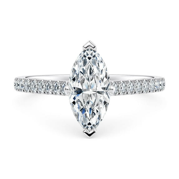 Sparkling Splendor 1.25 CT Marquise Shape Moissanite Halo Vintage Engagement Ring in 925 Silver