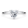 thumbnail image 1 of Sparkling Splendor: 1.5 Ct Heart-Shaped Moissanite Solitaire Engagement Ring in 925 Silver for Her, 1 of 4
