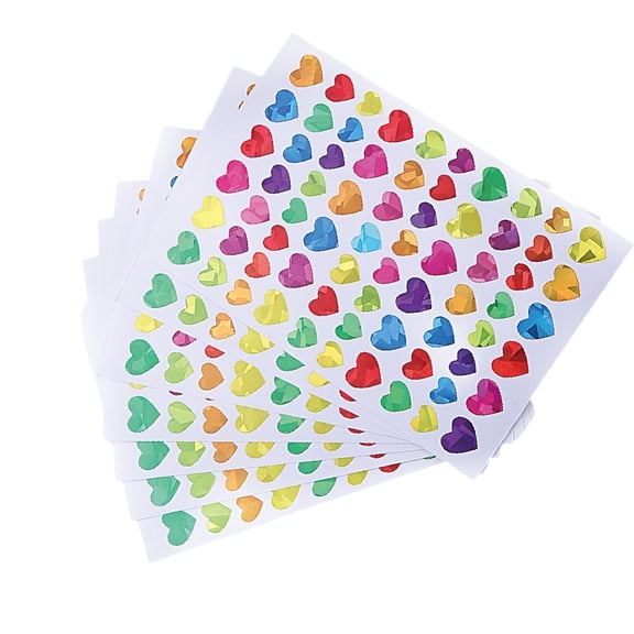 Sparkling Star Heart Sticker 960/1080/1380Pcs Glittering Star Heart Sticker for Scrapbooking Journal Notebook Packaging