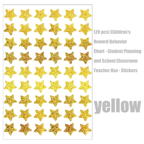 Sparkling Star Sticker Children Reward Sticker For Water Bottle Notebook Journal Photo Album Scrapbooking Behavior Chart