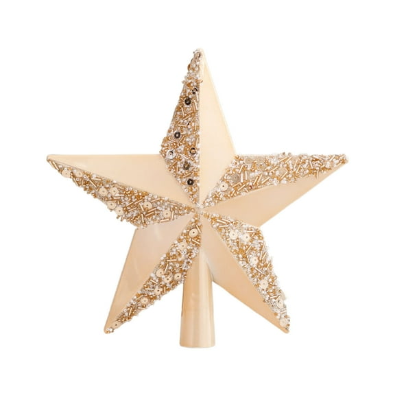 Sparkling Star Tree Topper Decoration for Festive Holiday Christmas Party Indoor Home Celebration Shimmering Glitter Ornament