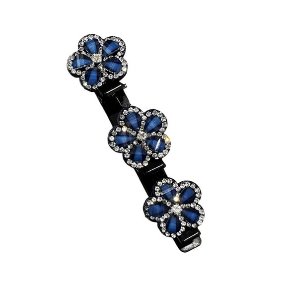 Elegant Braided Hair Clips Featuring Sparkling Stones for Women Rhinestone Hairpins for All Occasions