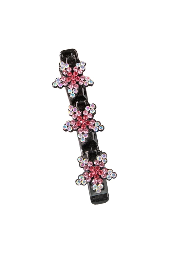 Sparkling Stone Braided Hair Clips for Women and Girls - Stylish Braided Hair Accessories for Short Hair - Elegant Hair Clips to Any