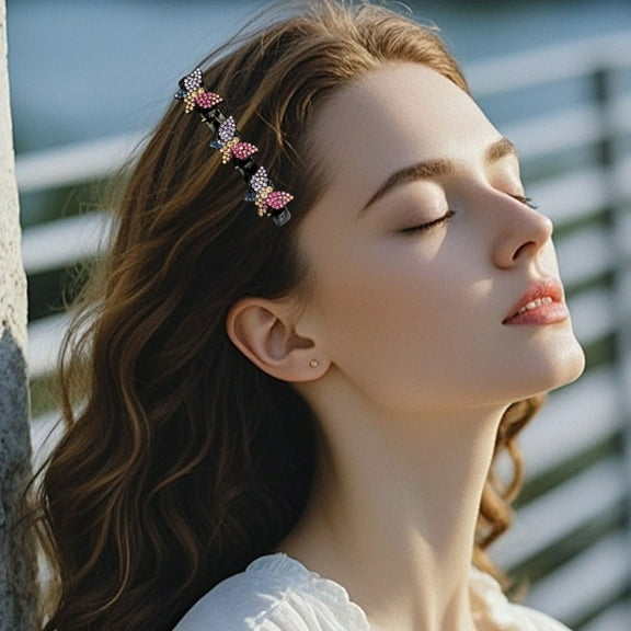 Sparkling Stone Woven Hair Clips for Elegant Hair Styling and Decoration Perfectly Crafted Accessories for Fashionable Women 2PCS