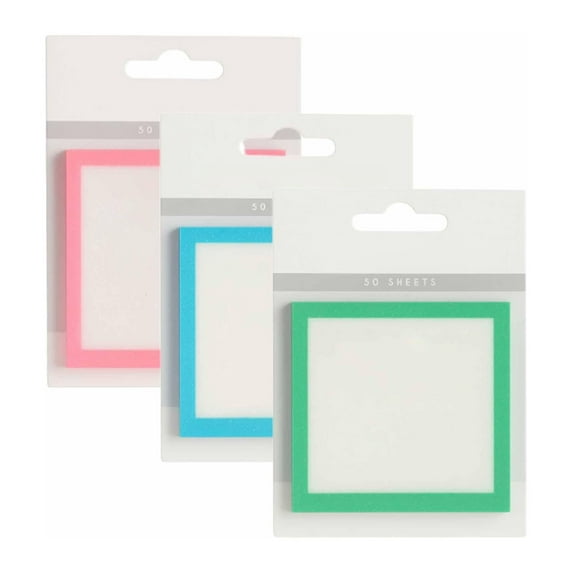 Sparkling Transparent Sticky Notes Self Cute Stationery Memo Pads for To Do List Reminders