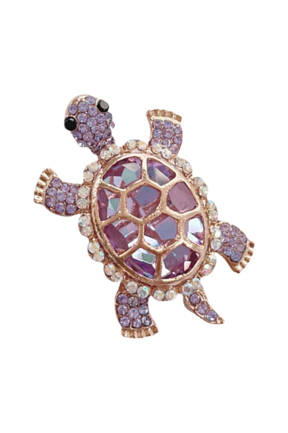 Sparkling Turtles Pin Handcrafted Detailing Brooch With Nonslip Clasp Lightweight Accessory For Evening Event Outdoors