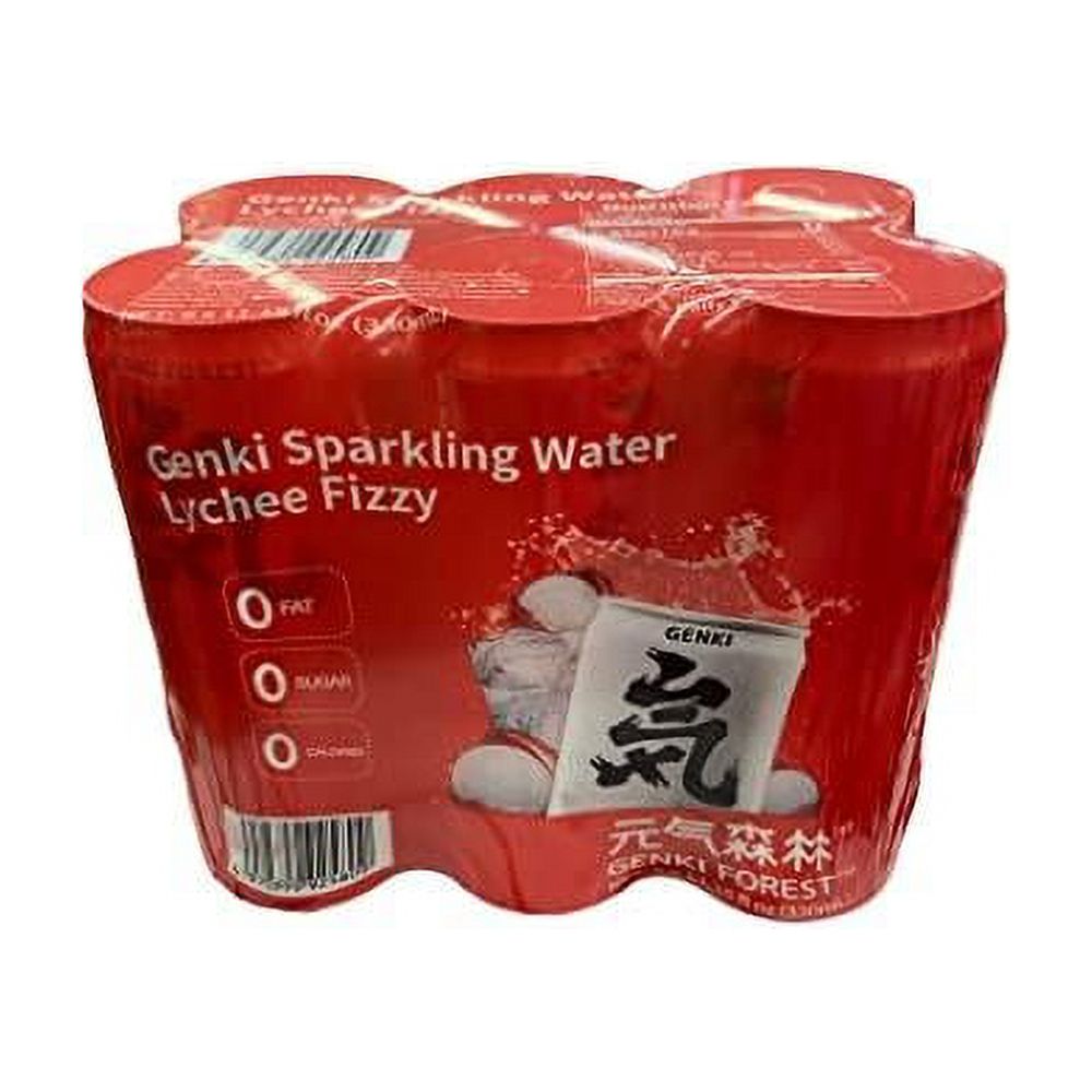 Sparkling Water Lychee Fizzy Flavor By Genki Forest GLUTEN 0 FAT