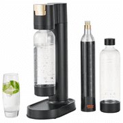 Sparkling Water Maker, Soda Maker Machine for Home Carbonating, Seltzer Water Starter Kit with 2 Bottles & CO2 Cylinder, Compatible with 60L CO2