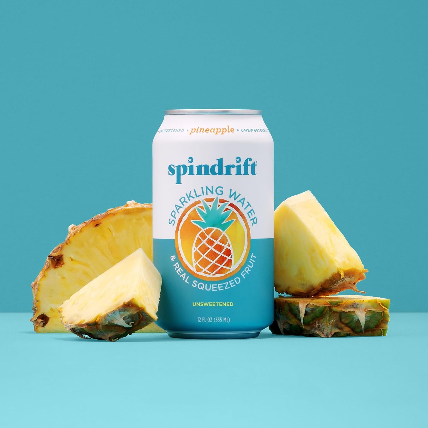 Sparkling Water, Pineapple Flavored, Made With Real Squeezed Fruit, 12