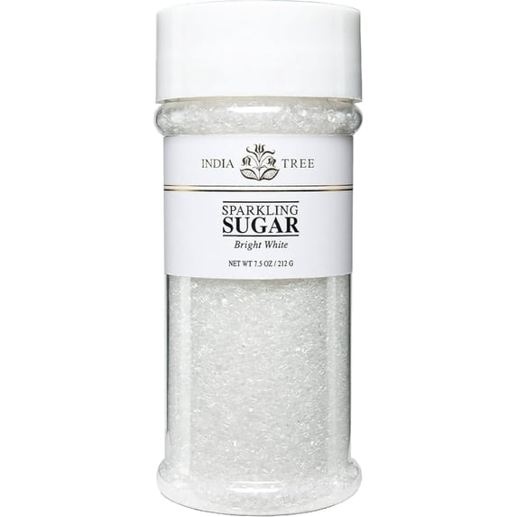 India Tree Bright White Sparkling Sugar, 7.5 oz (Pack of 3)