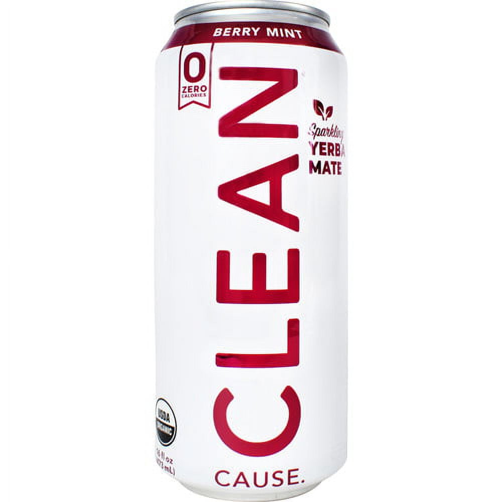 Sparkling Yerba Mate, Berry Mint, 12 (16 FL OZ.) Cans