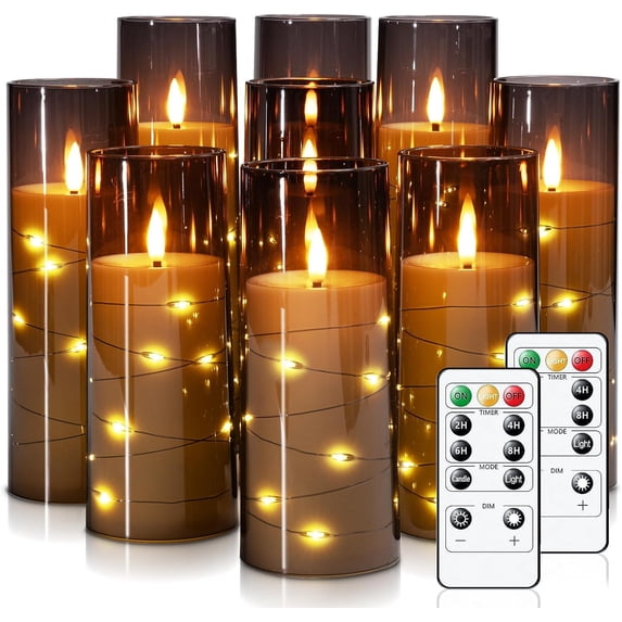 Sparkling acrylic cylindrical candles, suitable for Halloween, autumn decoration, and harvest festival gifts