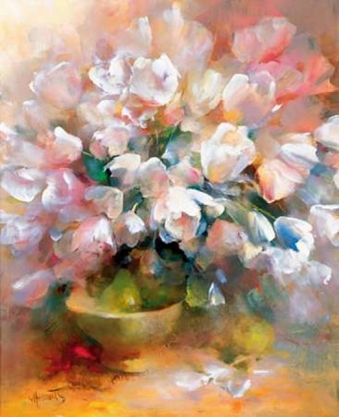 Sparkling white tulips II Canvas Art - Willem Haenraets (20 x 24)