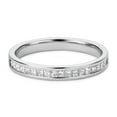 thumbnail image 1 of SparklingSplendor 1/2 Carat Channel Set Princess Cut Moissanite Diamond Wedding Band Ring in 925 Sterling Silver, 1 of 4