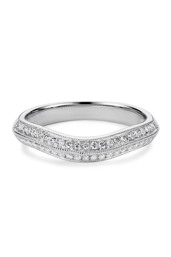 SparklingSplendor 3.5mm Eternity Wedding Bands for Women Vintage 925 Sterling Silver Band
