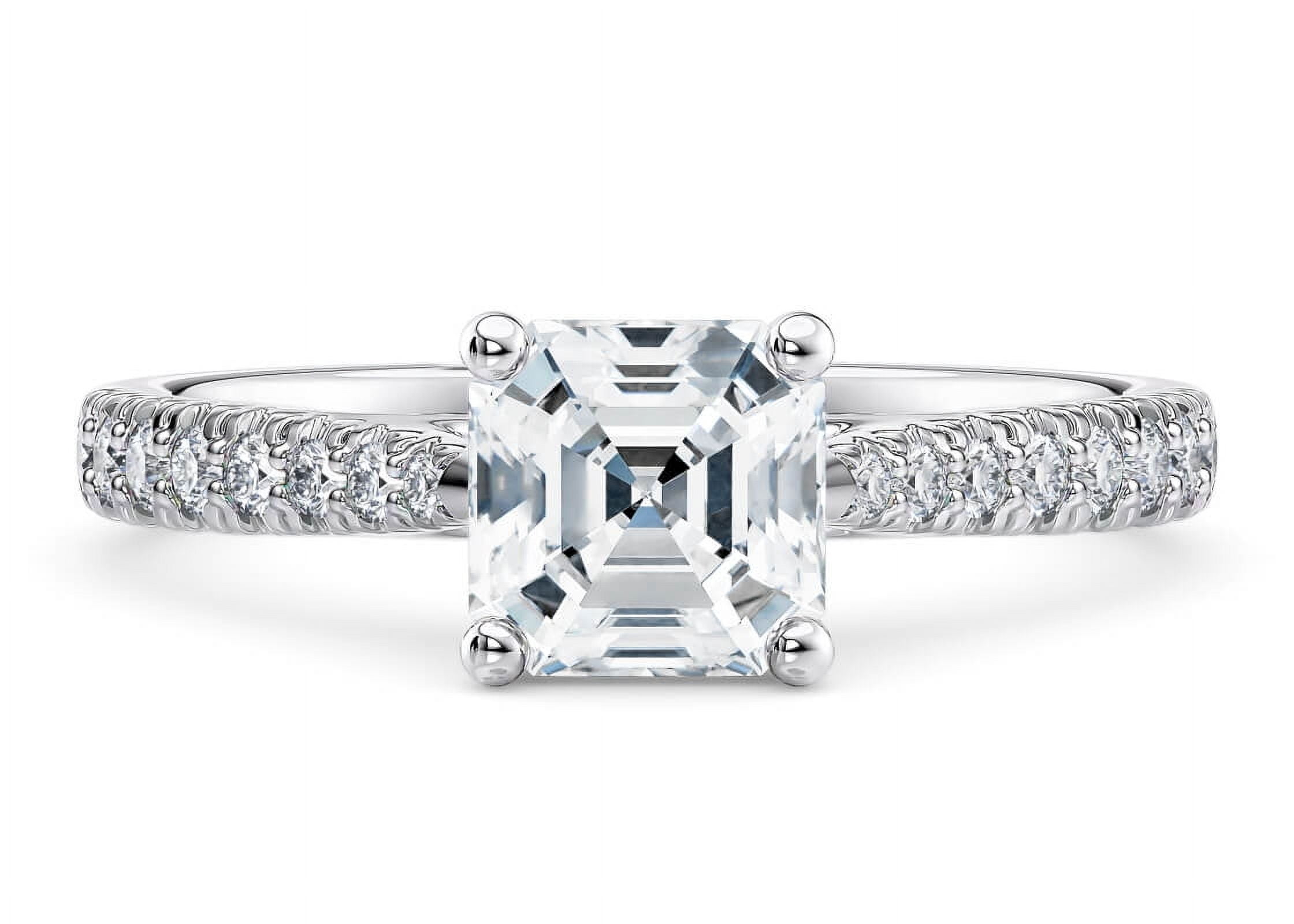 SparklingSplendor Vintage 1.3 Ct Asscher cut Moissanite Diamond Ring ...