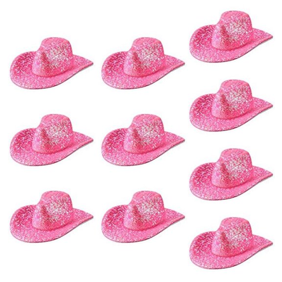Sparklings pink Western Styles Bottle Toppers Hat Ideal For Festive Decorations And Creative Table Setting Embellishment
