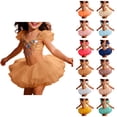 thumbnail image 1 of Sparkly Ballet Tutu Skirt, Girls Leotard Dress with Sequin Top & Strap, Dance Performance for Recital Party Play, 1 of 4