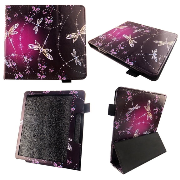 Sparkly Butterfly Case for All-New Kindle Oasis 7 Inch (9th Gen, 2017 Release) - Premium Lightweight PU Leather Slim Sleeve Cover with Auto Sleep/Wake for Amazon Kindle Oasis 2017 E-Reader with Stylus