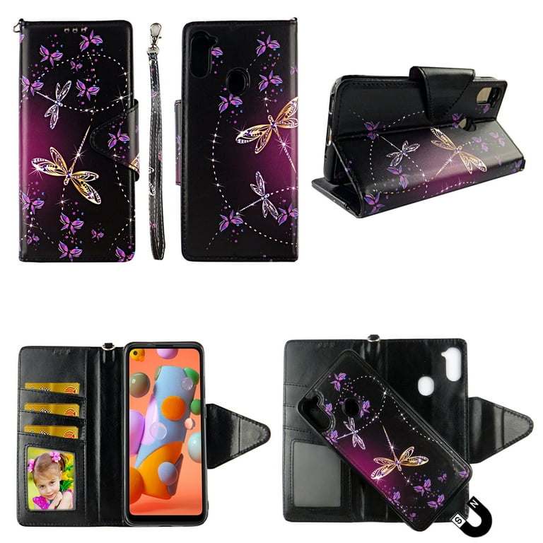Sparkly Butterfly Case for Samsung Galaxy A11 M11 Magnetic