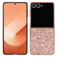 thumbnail image 1 of Sparkly Case for Samsung Galaxy Z Flip 7 5G, Slim Glitter Phone Case for Women Girls Slim Thin Cover Rugged Shockproof Protective for Samsung Galaxy Z Flip 7 5G Case Crystal, Rosegold, 1 of 7