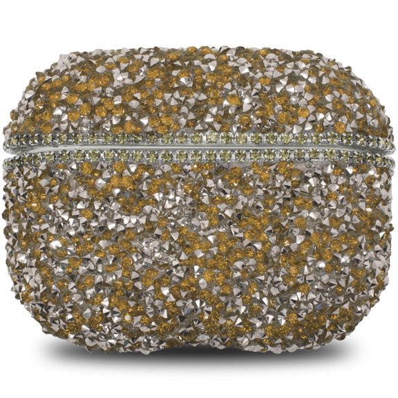 Sparkly Diamond Case for Airpods Pro, Shockproof Protective Premium Bling Rhinestone Cover Skin Compatible with AirPods Pro Charging Case - Bling Pro (Gold)