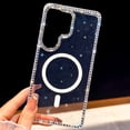 thumbnail image 1 of Sparkly Diamond Rhinestone Clear Glitter Case for Samsung Galaxy S25 FE, Compatible with MagSafe, Cute Bling Magnetic Anti-Scratch Shockproof Slim Fit Case for Women Girls, B, 1 of 9