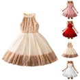 thumbnail image 1 of Sparkly Dress for Girls Summer Party Gown With Sequin Details Elegant Birthday Celebration Attire Girls Princess Dress for Wedding Pageant Gala, 1 of 10