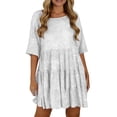 thumbnail image 1 of Sparkly Flowy Dress, Short Tiered Babydoll for Women Party Club Night, 1 of 9