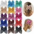 thumbnail image 1 of Sparkly Glitter Sequin Hair Bows for Girls Toddlers Kids Children Teenage, 1 of 2