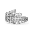 thumbnail image 1 of Sparkly Gold Wedding Bands for Women 5A CZ Split Shank Eternity Ring 925 Sterling Silver Pave Cocktail Statement Ring for Her Wife Size 6-9, 1 of 6
