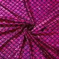thumbnail image 1 of Sparkly Hologram Spandex Mermaid Printed Fish Scale Fabric Stretch Fabric Magenta 100x150x0.03cm, 1 of 9