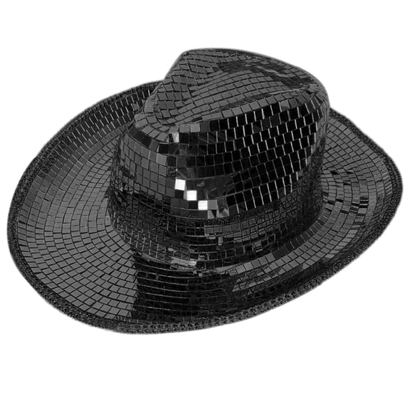 Sparkly Mirrored Cowboy Hat Reflective Disco for Bachelorette Party Hat All-match for Club Stage