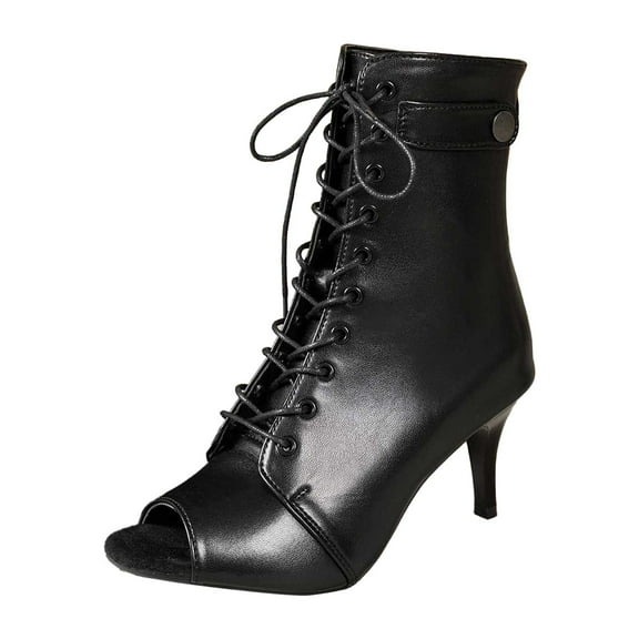 Sparkly Open Toe Heels for Women – Elegant Party Dress Shoes Elegant Open Toe Stiletto Heels With Ankle Strap And Tied Lacing Detail For Dressy Occasions